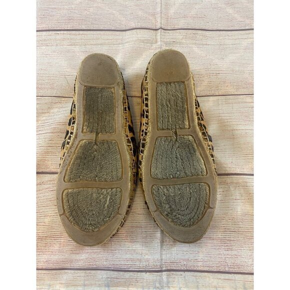 Tory Burch Women's Pony Hair Leopard Oscelot Espadrille Flats - 9 1/2 - Picture 6 of 10